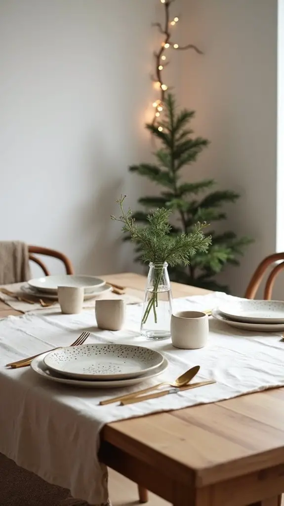 minimalist table setting elegance