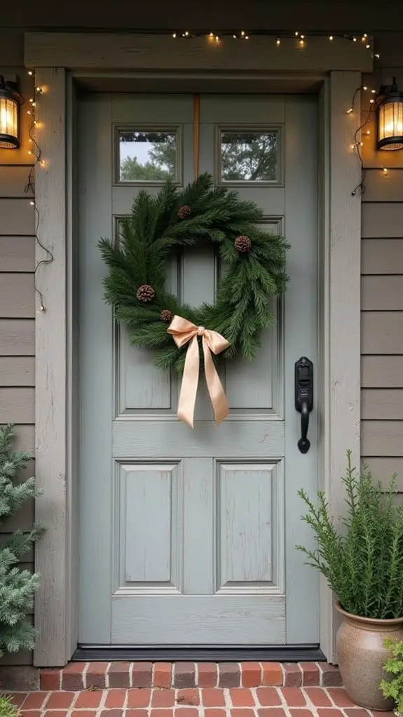 minimalist wreath with nature