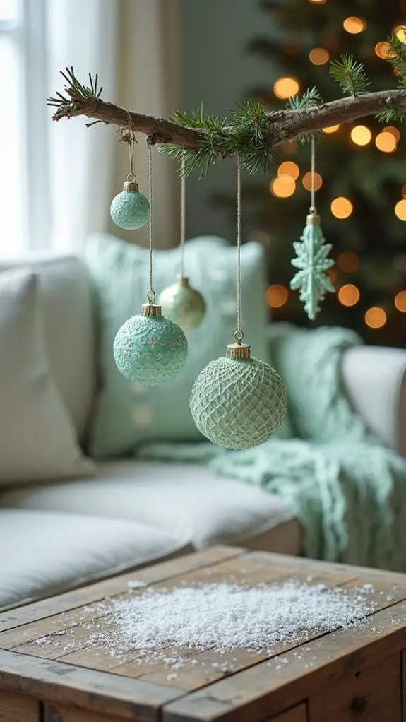 mint green holiday decorations