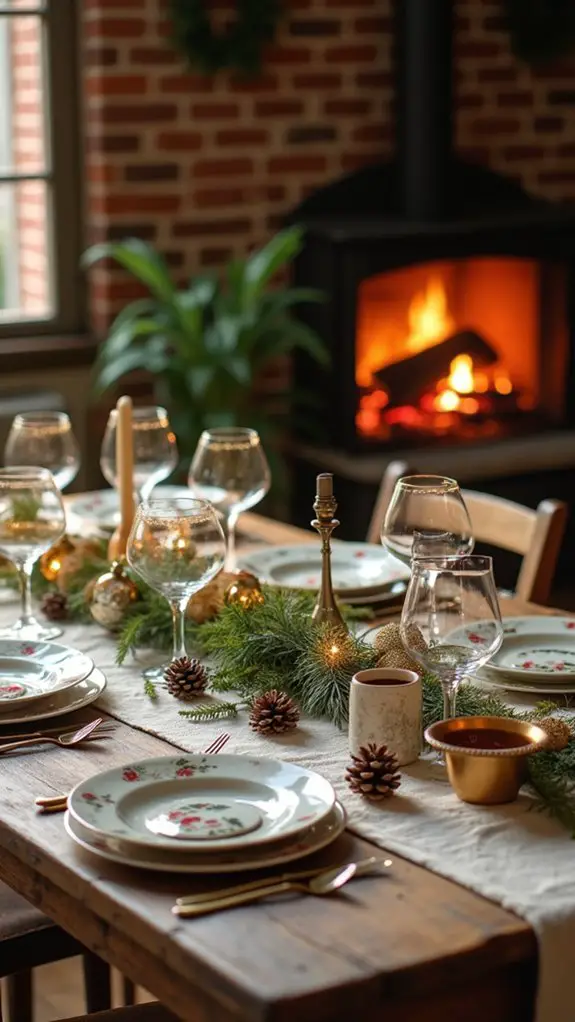 mismatched dishware adds charm