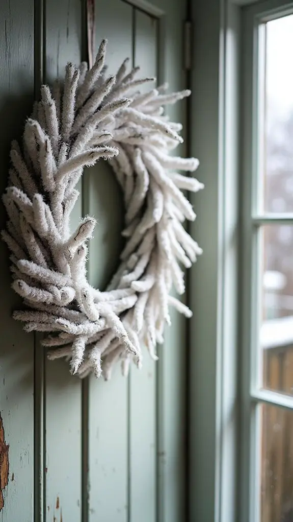 modern elegant winter wreath