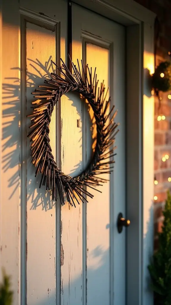 modern geometric metal wreaths