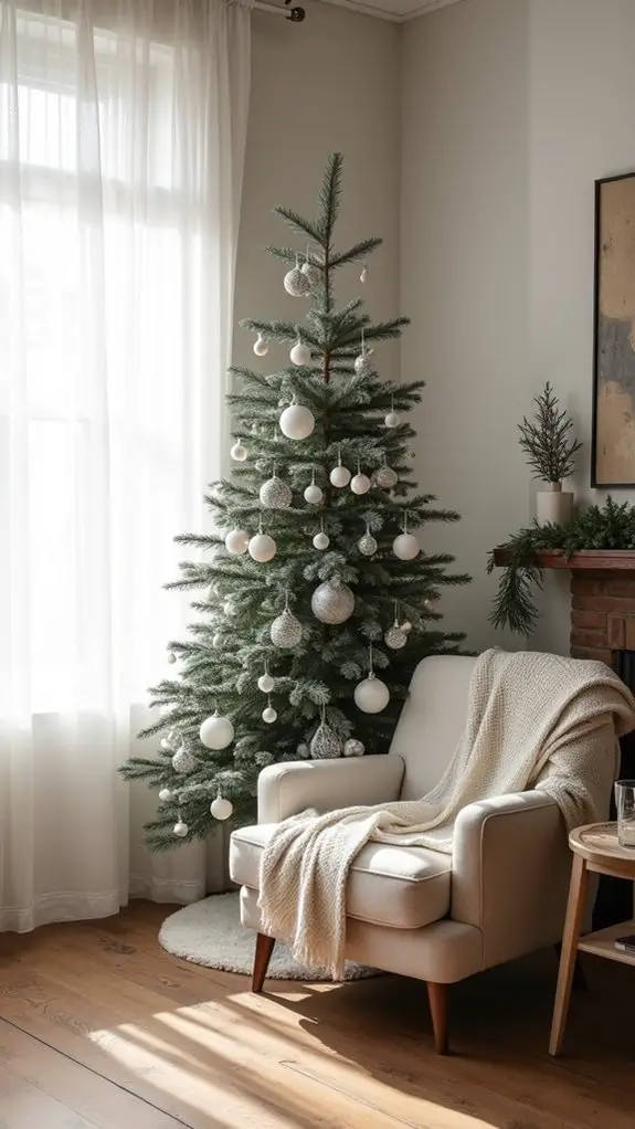 monochrome minimalist christmas decor