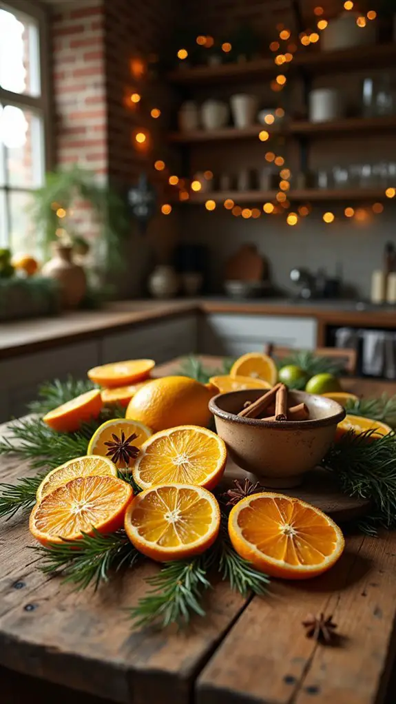 natural festive citrus decorations