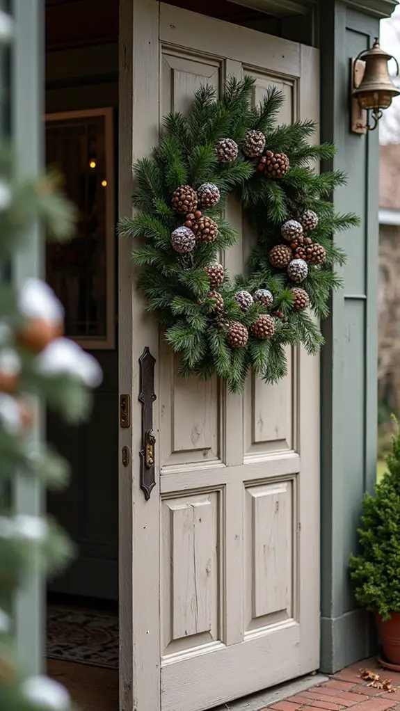 natural festive door decoration