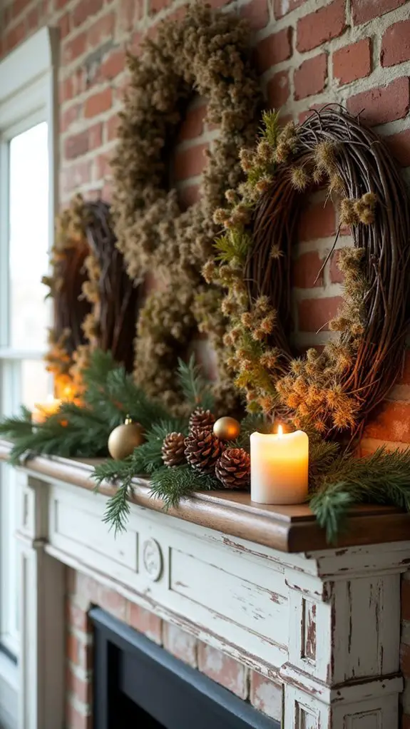 natural fiber wreath decor