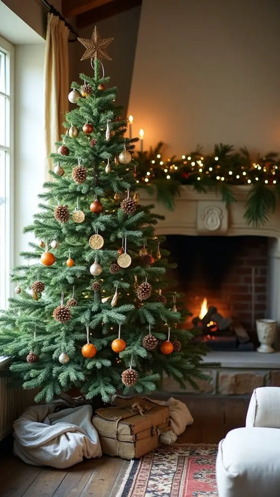 natural holiday decor elements
