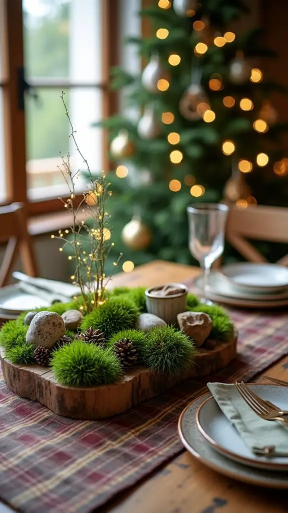 natural holiday table centerpiece