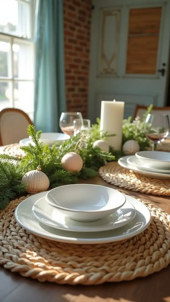 natural textured table decor