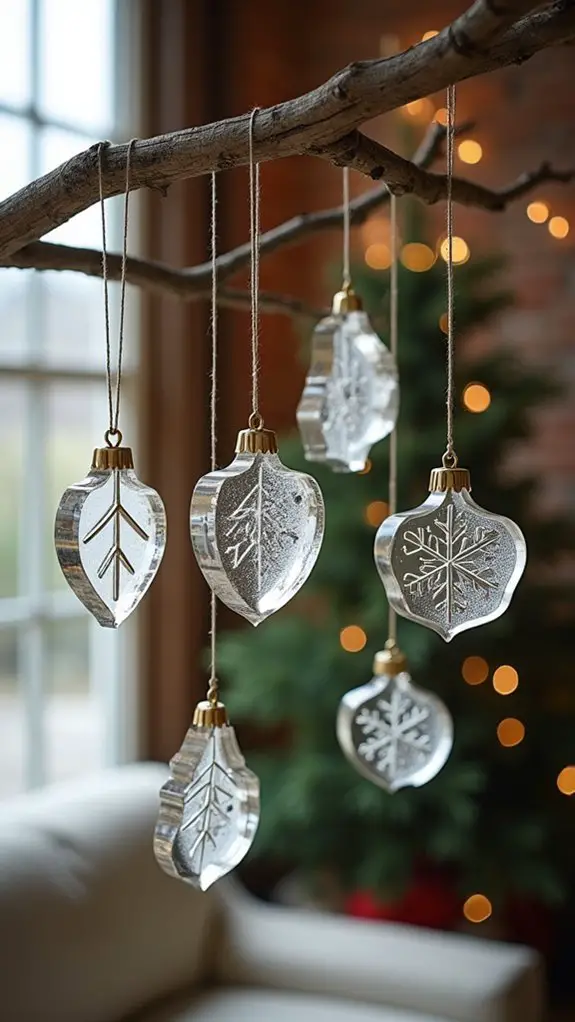 nature inspired acrylic ornaments
