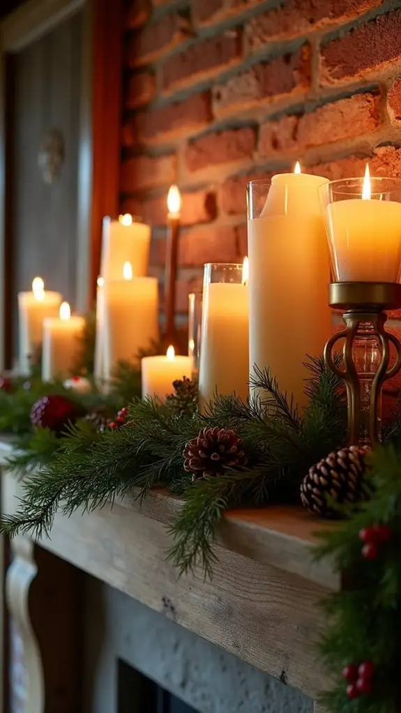 nature inspired candle decor