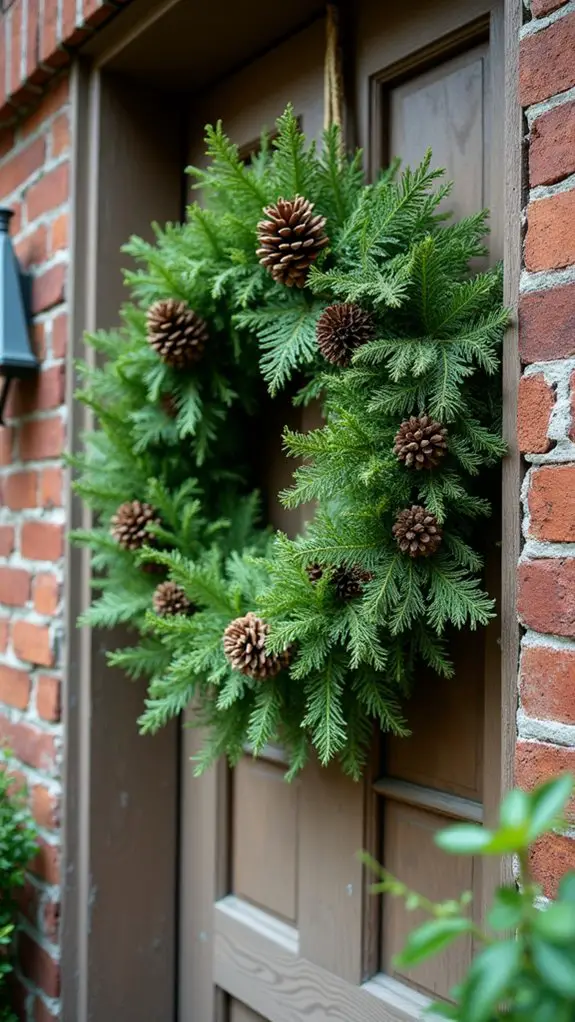 nature inspired holiday wreath