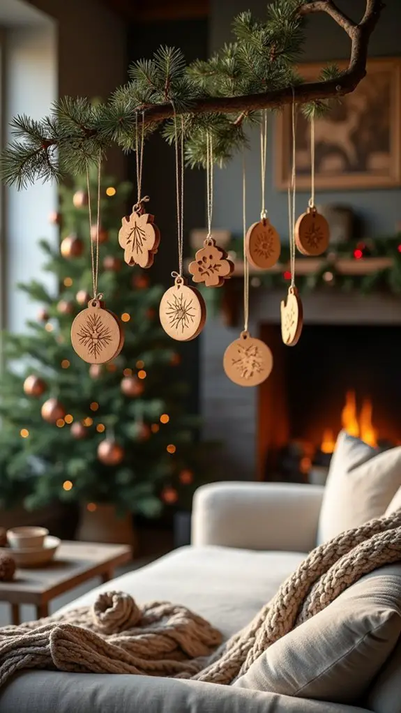 nature inspired rustic ornaments