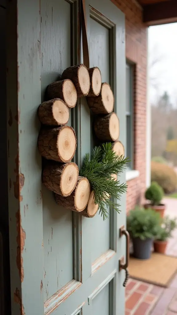 nature inspired rustic wreath decoration