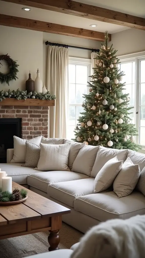 neutral christmas decor elegance