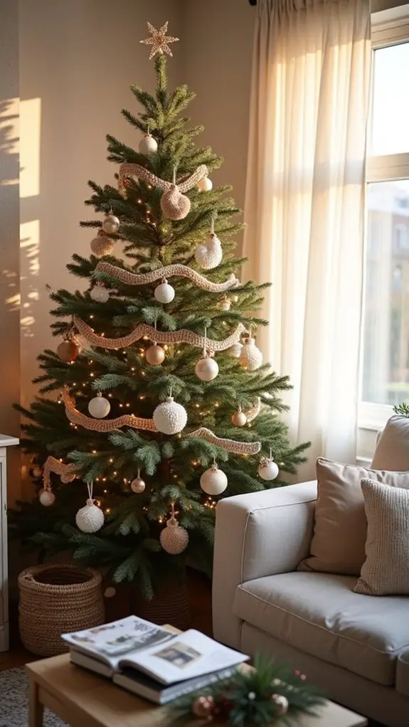neutral scandinavian christmas decor
