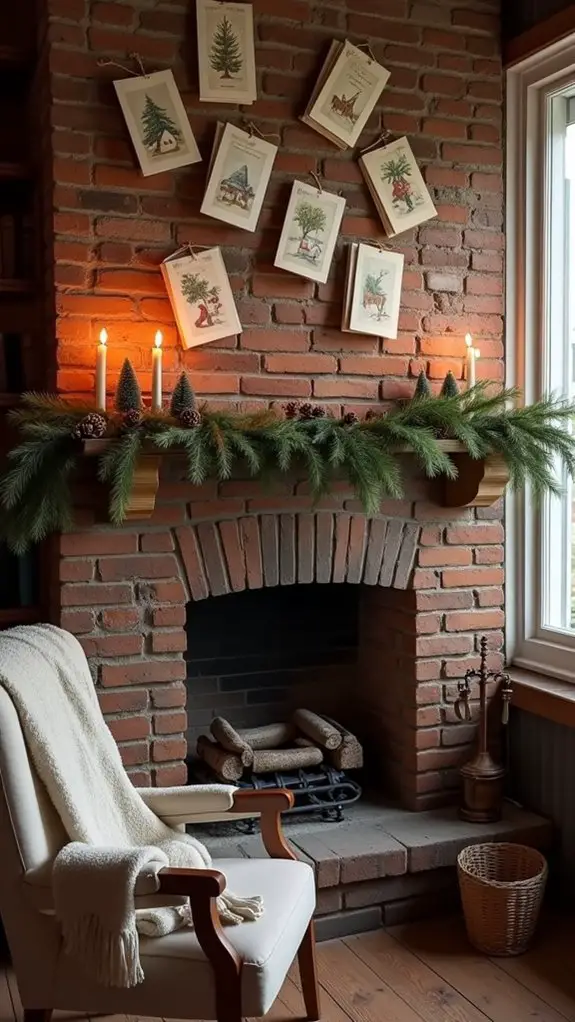 nostalgic christmas card display