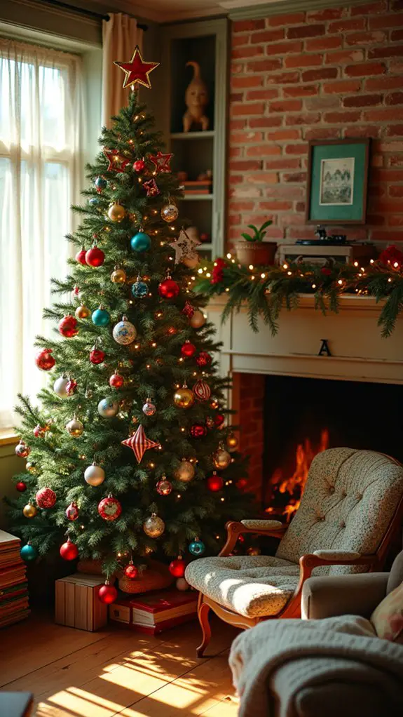 nostalgic colorful christmas decorations