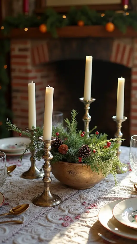 nostalgic family heirloom centerpieces