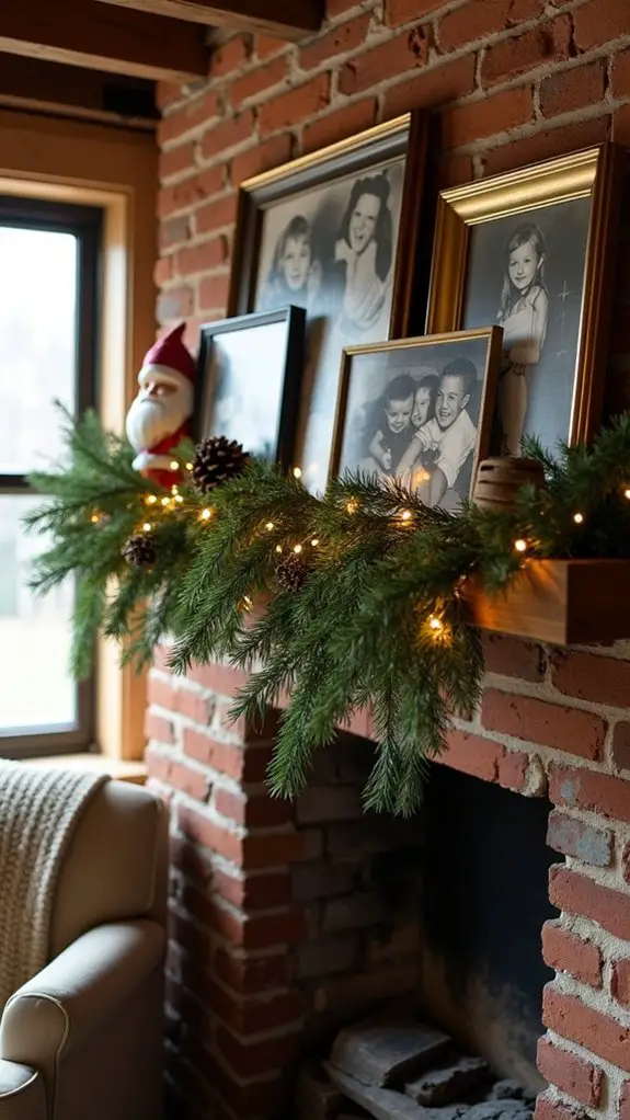 nostalgic holiday photo display