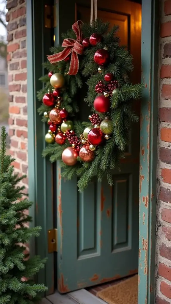 nostalgic pastel bauble wreath