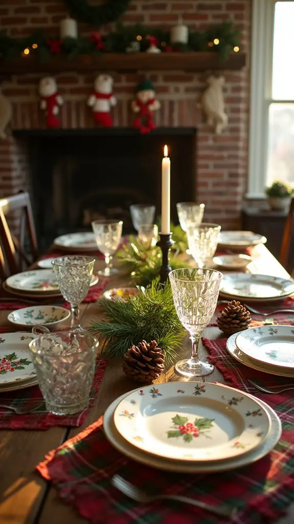 nostalgic retro holiday tableware