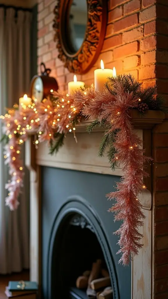 nostalgic shimmering tinsel garland