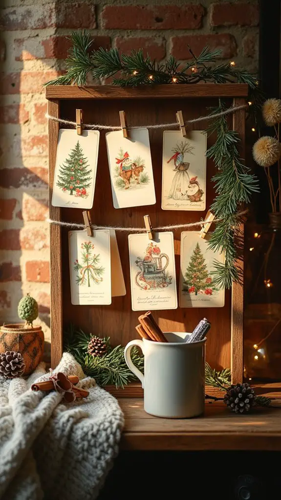 nostalgic vintage card display