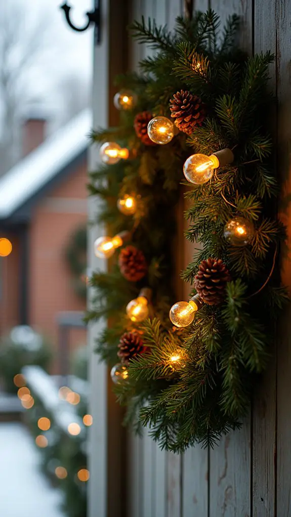 nostalgic vintage light wreath