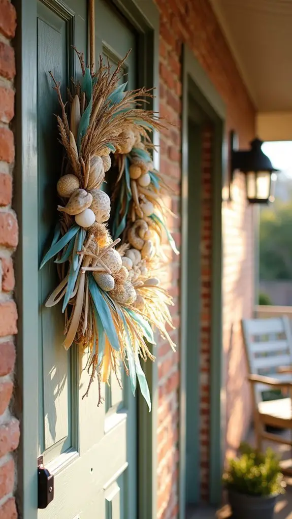 ocean inspired coastal wreath design