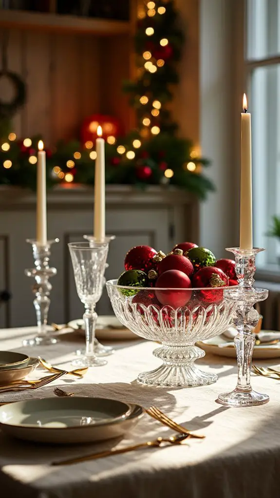 opulent crystal holiday centerpiece