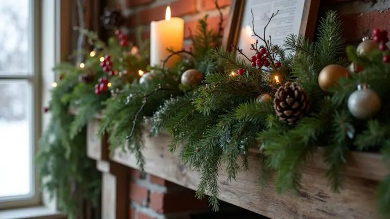 23 Foraged Christmas Mantle Ideas That Feel Effortless and Organic organic foraged christmas decor