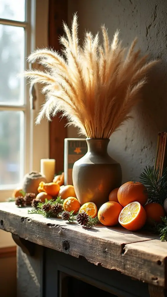 pampas grass and citrus