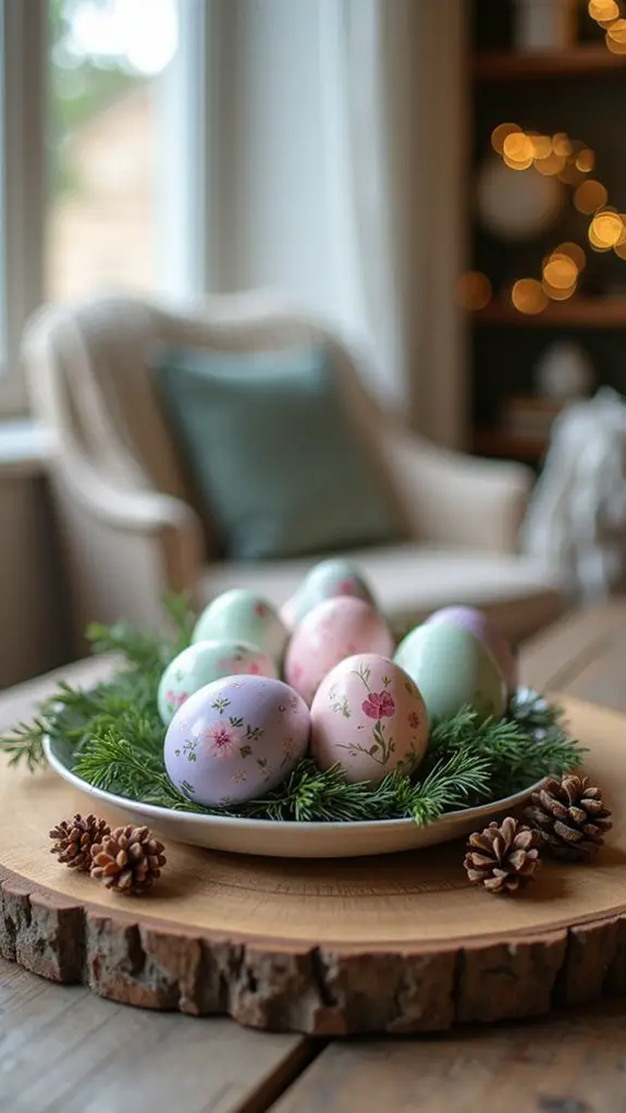 pastel eggs for christmas