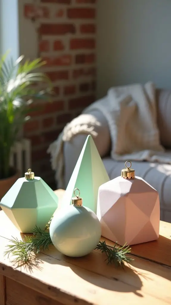 pastel geometric holiday decor