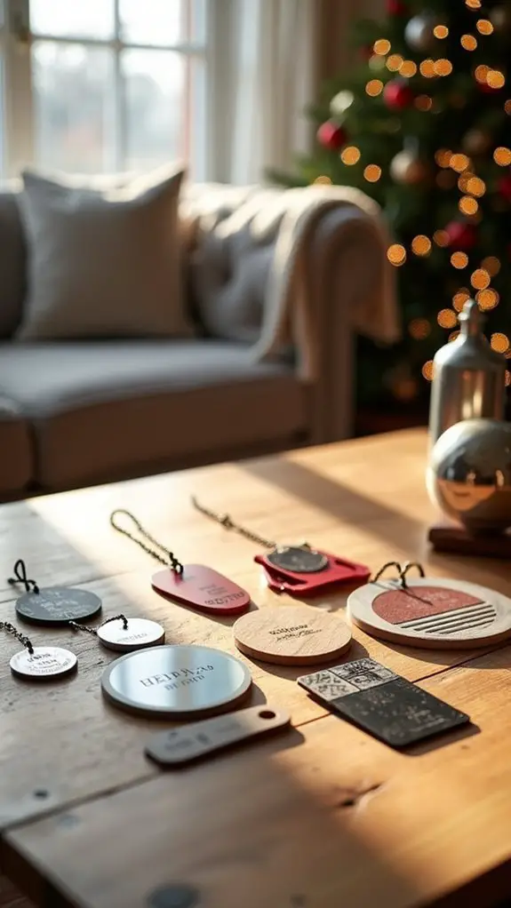 personalized festive acrylic tags