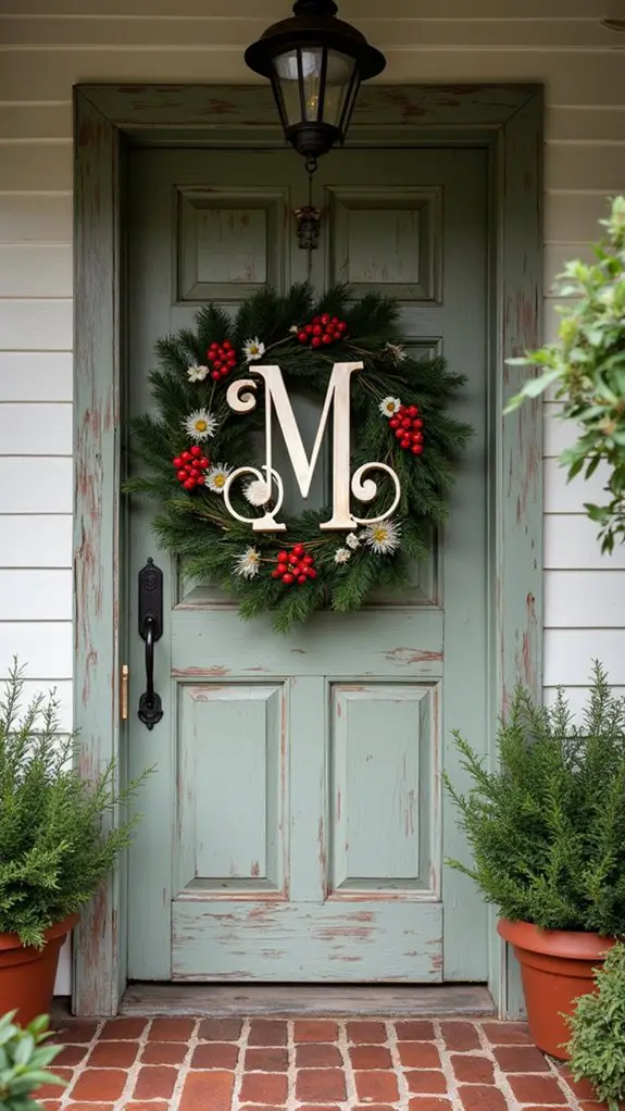 personalized festive door decoration