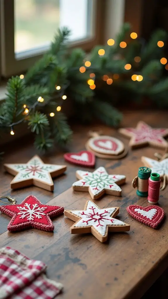 personalized festive fabric ornaments