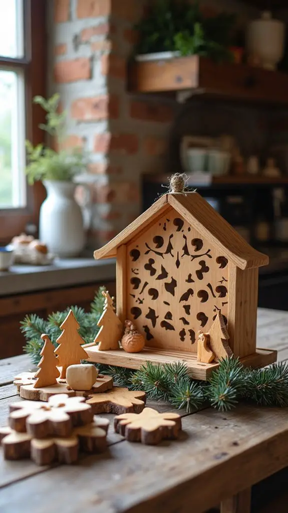 personalized festive wooden ornaments