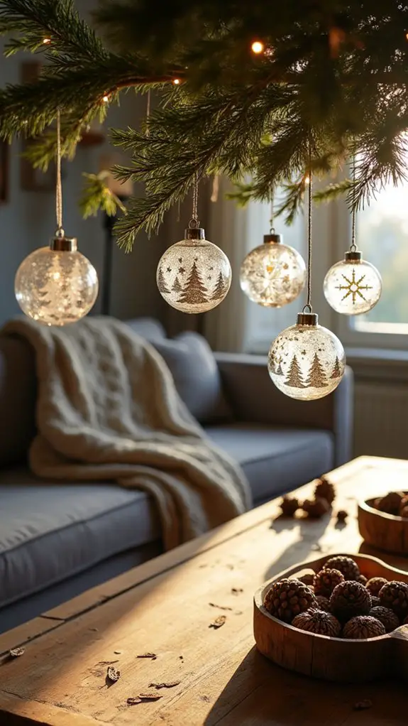 personalized frosted glass ornaments