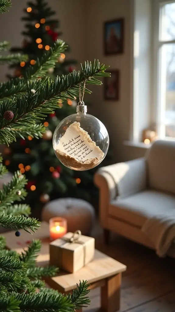personalized handwritten letter ornaments