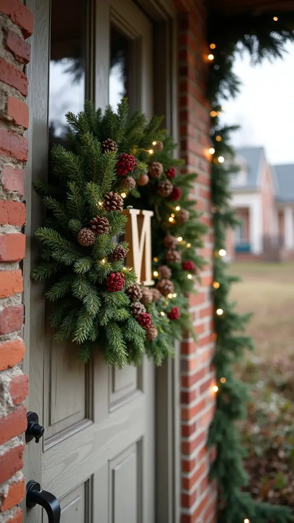 personalized holiday decor wreath