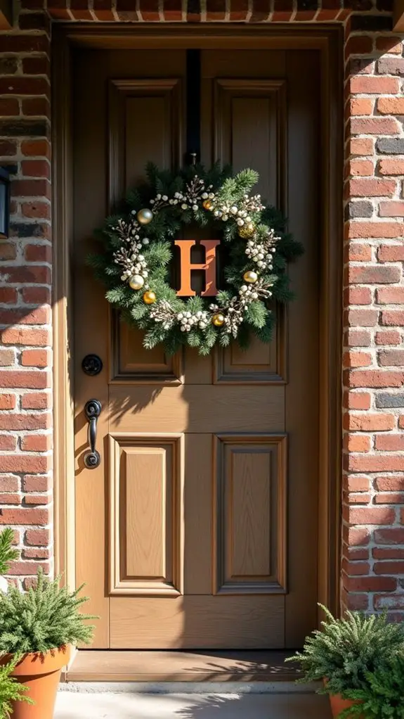 personalized holiday decor wreaths