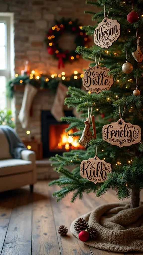 personalized holiday family ornaments