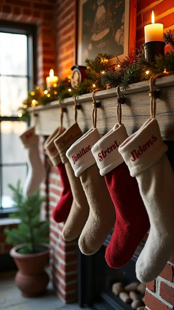 personalized holiday family stockings