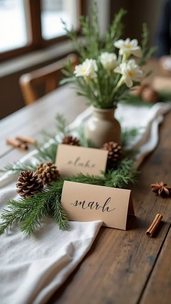 personalized natural place cards
