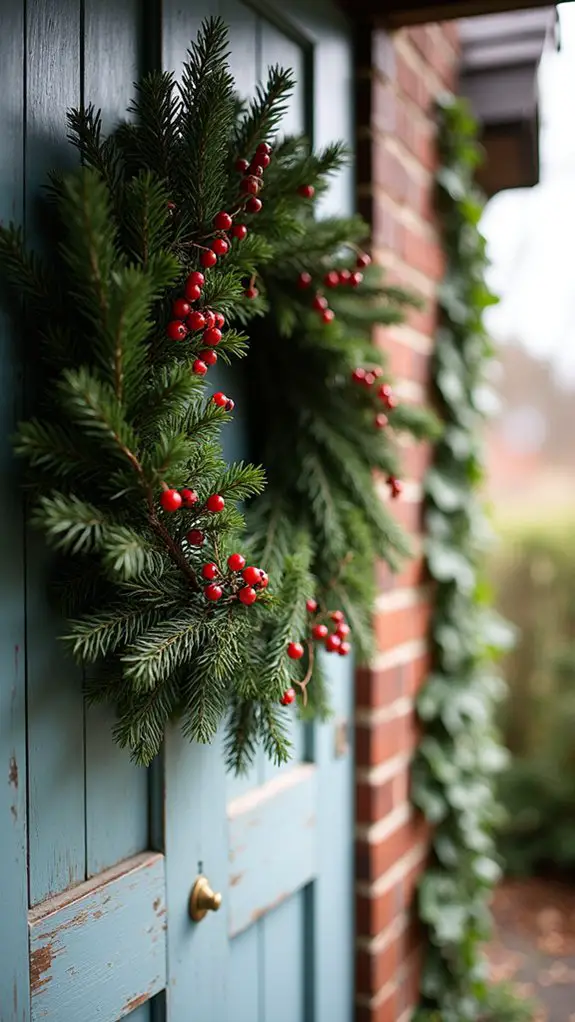 pine needles and berries