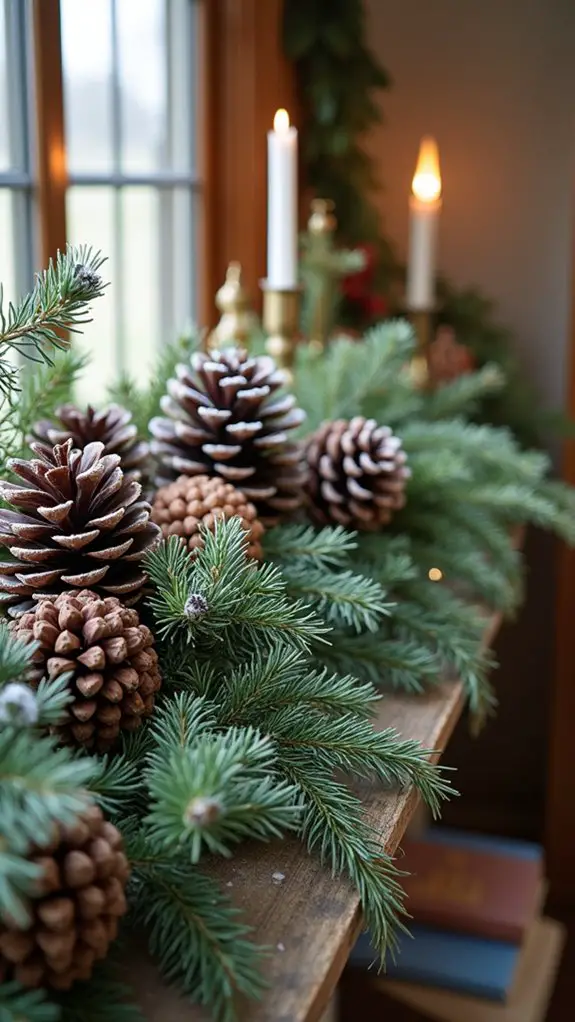 pinecone accents for decor