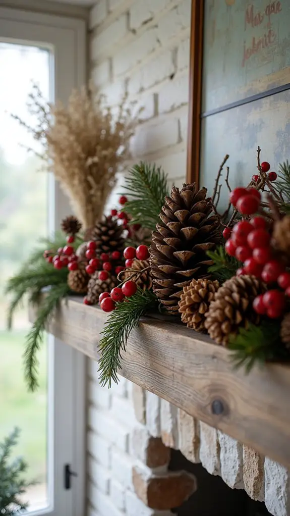 pinecone berry holiday decor