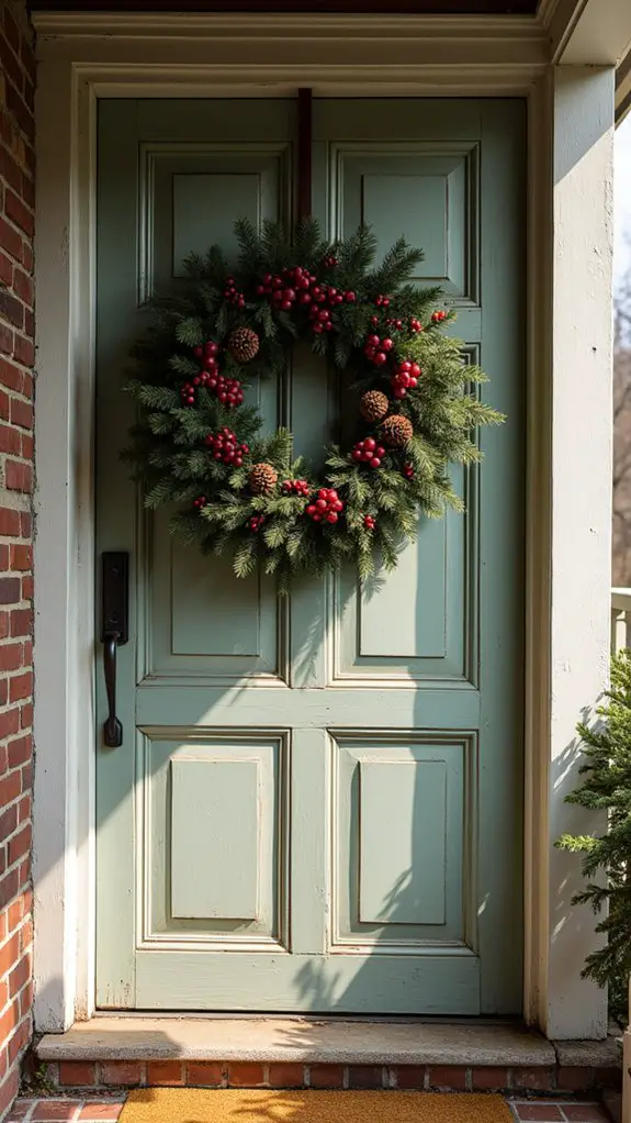 pinecone berry wreath charm